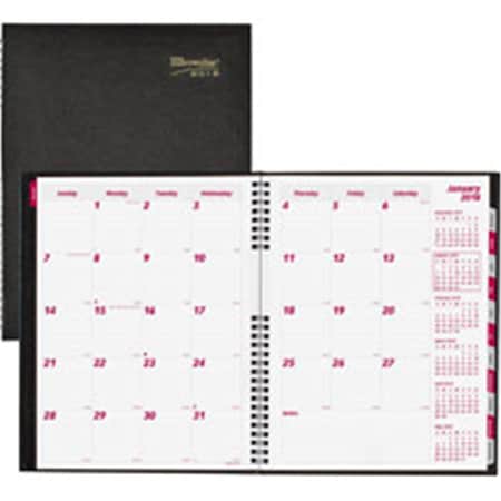 Rediform Coilpro Hard Cover Monthly Planners, Black - 11 x 8.5 in. REDCB1262CBLK